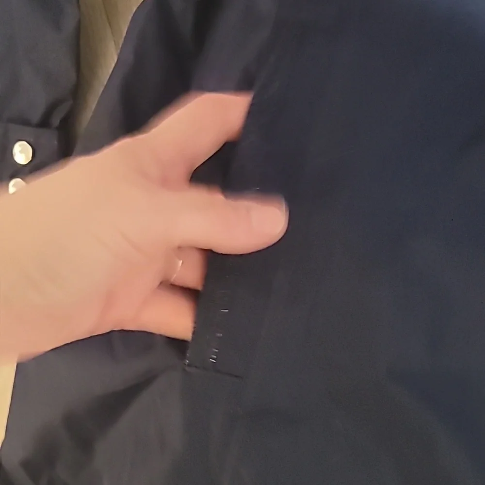 NWT INTL d.e.t.a.i.l.s Jacket Women's Rain Coat Hood Navy Peacoat Size XL - Picture 3 of 6